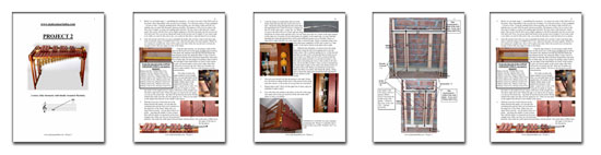 Example pages from the P2 marimba building guide
